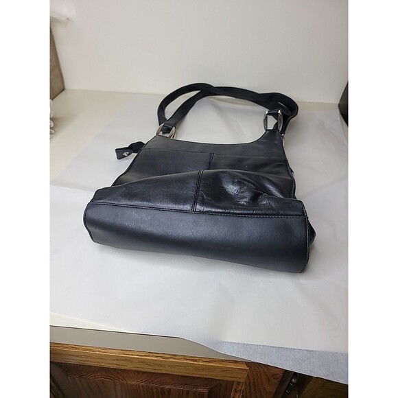Saint Johns Bay Small Black Leather Handbag/Shoulder Bag Purse - Picture 11 of 16